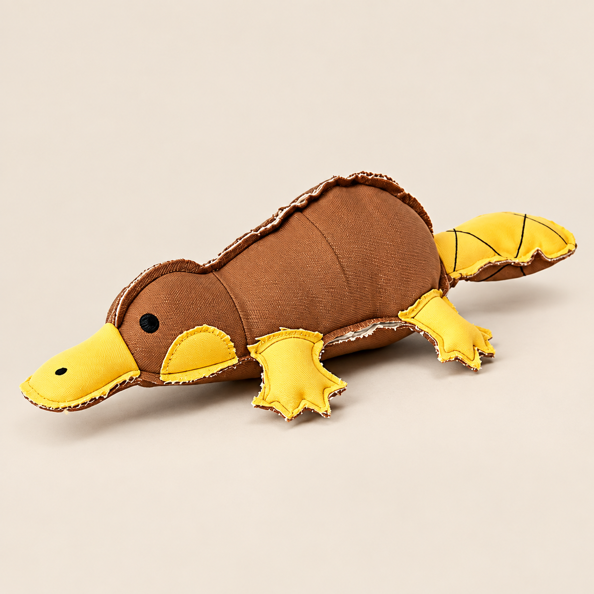 YAOMLAND canvas platypus plush dog toy
