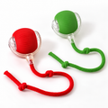 Automatic dog ball 2.0, red with green cord