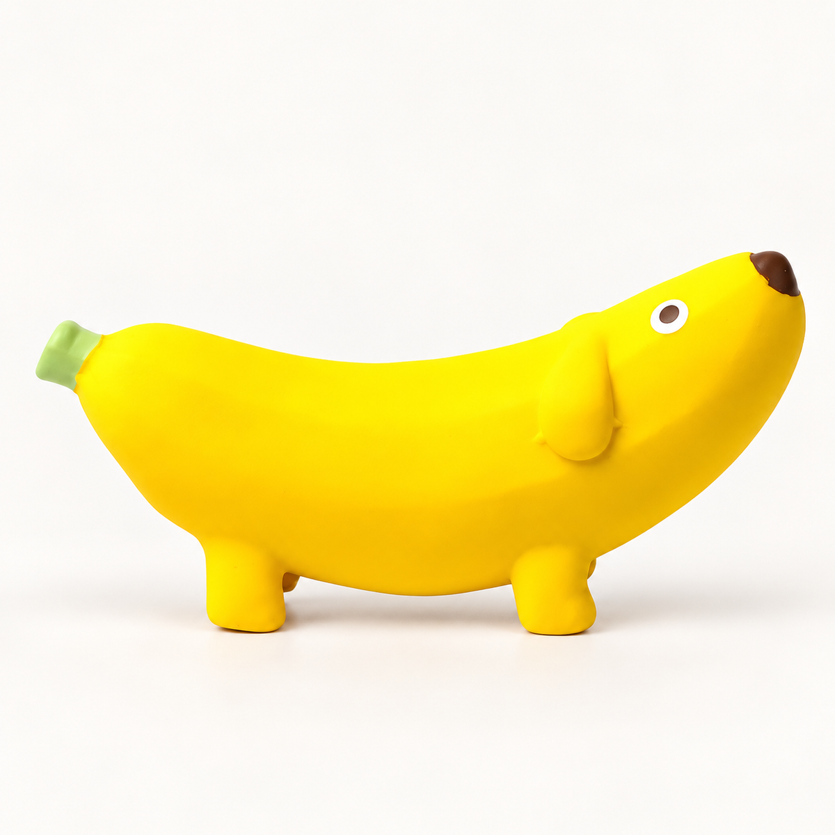 QMONSTER Banana Dog squeaky latex toy