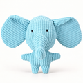 Blue elephant sound-making plush dog toy