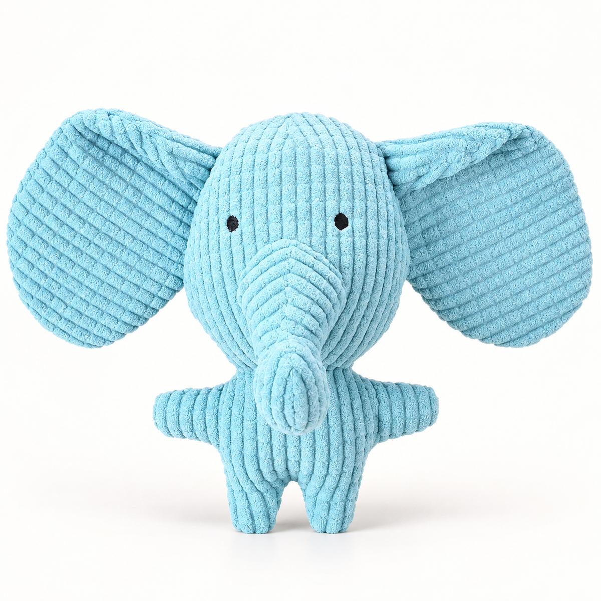 Blue elephant sound-making plush dog toy