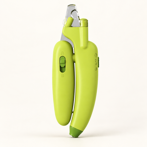 Aiwo green pet nail clipper with dual LEDs