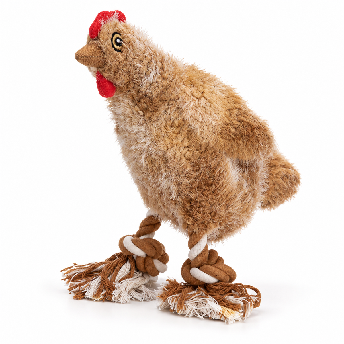 FETCH rooster dog toy with rope and sound