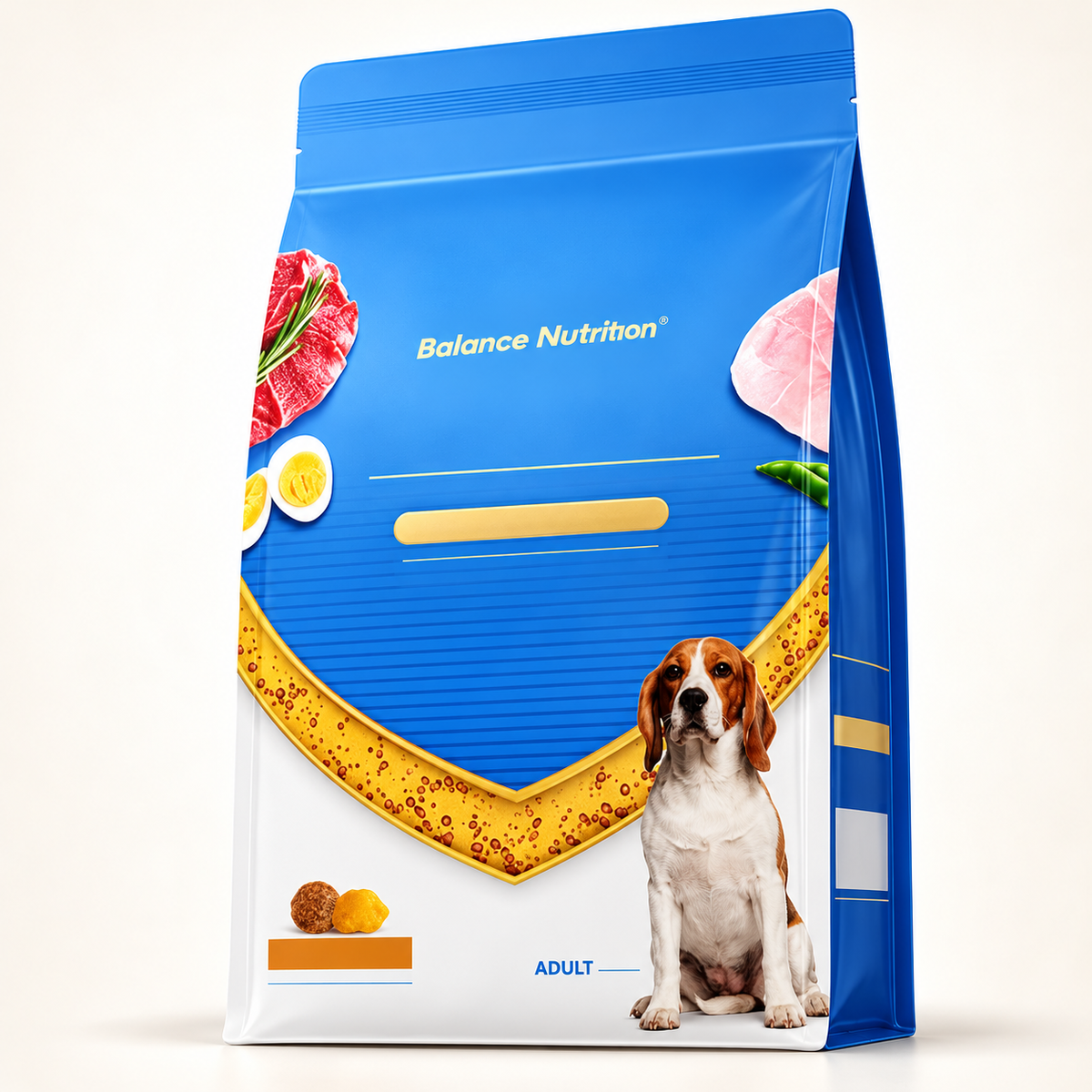 Baicui beef-and-egg-yolk dog food for adults, 2 kg